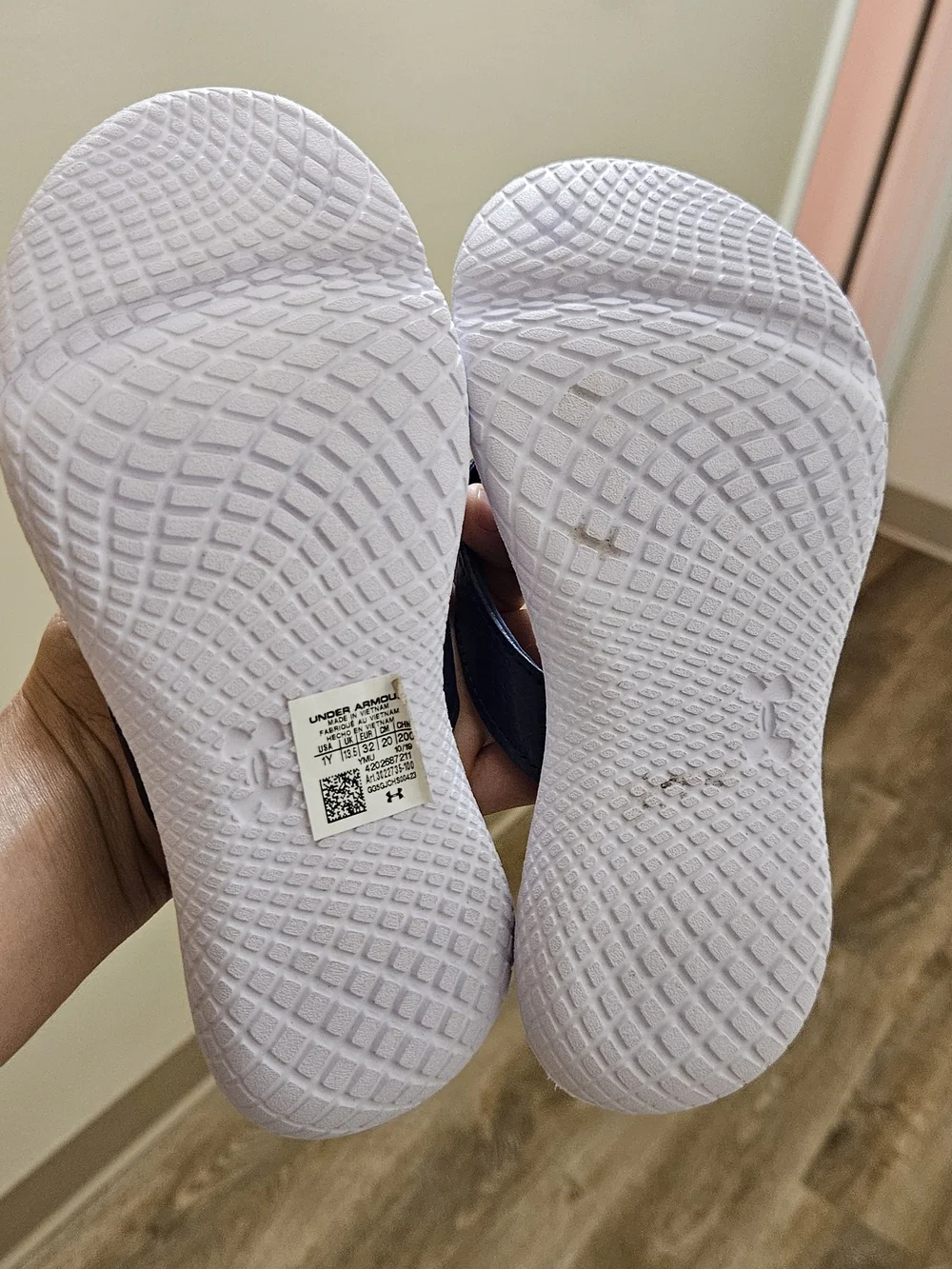 Under Armour Ansa Fixed Strap Printed Sandals Abstract Print Blue & Pink US 1